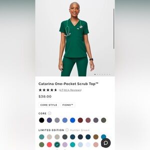 Figs Catarina One-Pocket Scrub Top